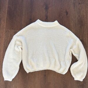 Simplee Off White Cozy Sweater | Cozy Sweater | Ivory Sweater | Turtleneck